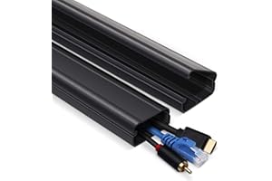 YCLYC TV Cord Hider - 39in(3xL13in) Cord Covers for Wall Mounted TV Cable Hider Wall Kit | Wire Hiders for TV on Wall, Wire Covers for Cords, Cord Concealer Hide Cords, 1.5" W*0.75" H, Black