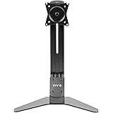 VIVO Black Deluxe Free-Standing Single Monitor Mount | Height Adjustable Computer Monitor Desk Stand for 1 Screen up to 32 inches (STAND-V001D)