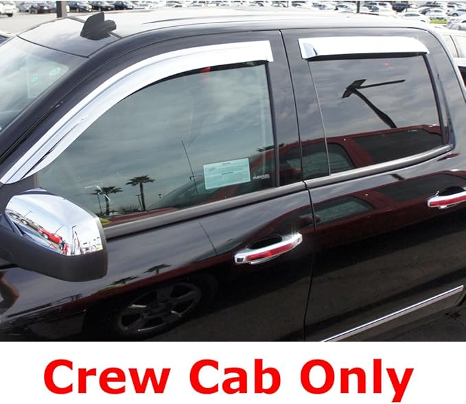 Razer Auto Chrome Window Visor/Wind Deflectors for 2014