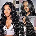 bynlna 200% Density 26 Inch Body Wave Lace Front Wigs Human Hair Pre Plucked Wig 13x4 HD Lace Frontal Wigs for Black Women Glueless Wigs Brazilian Virgin Human Hair Wig with Baby Hair 26 Inch