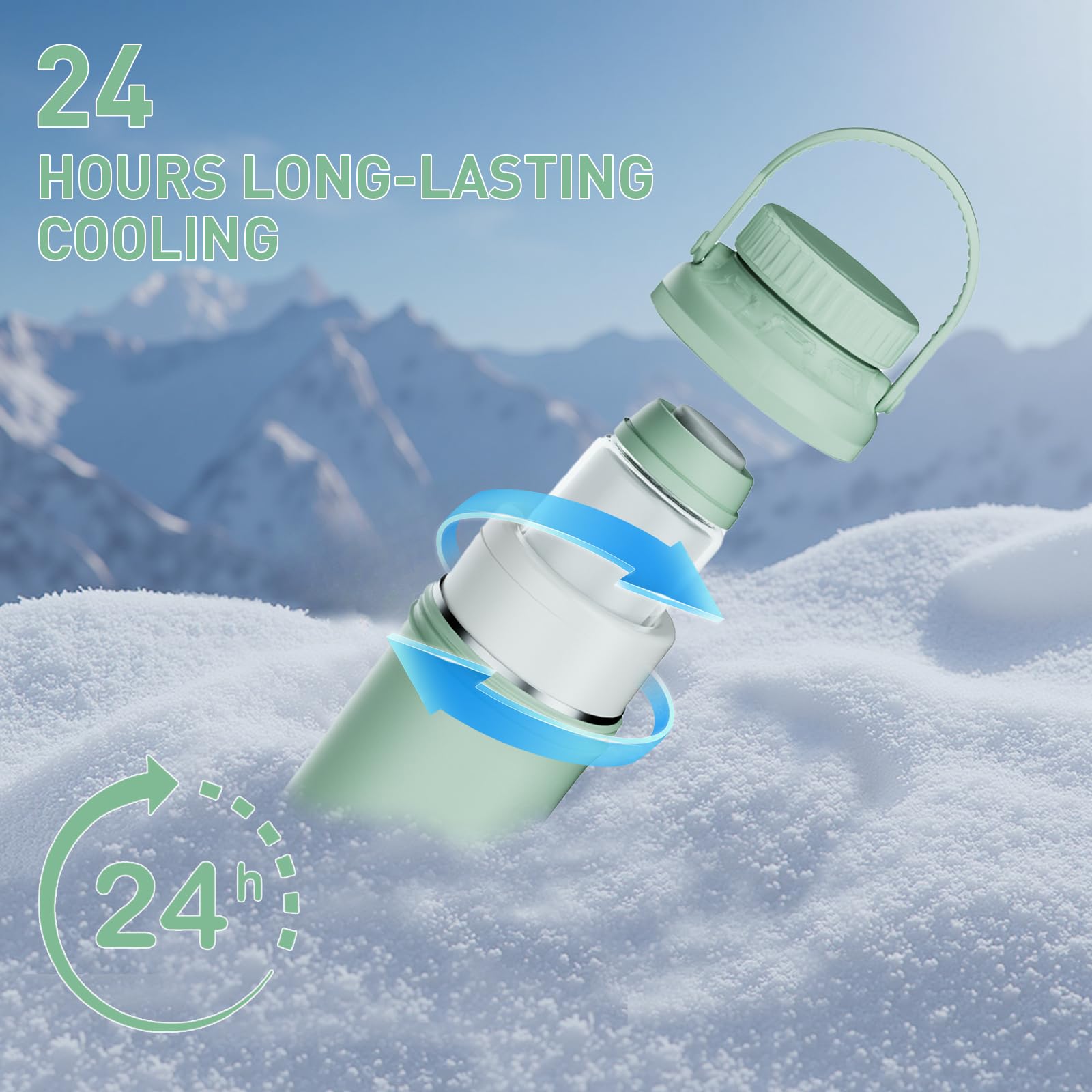 Breast Milk Cooler breastmilk cooler Bottle - 22oz Milk Cooler Portable for Outdoor Travel Mom, Keeps Milk Fresh Cooling for 24 Hours, Breastfeeding Essentials with 2pcs Bottle for Breastmilk Storage