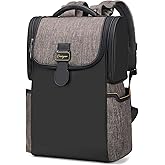 CROSSGEAR Casual Daypack Backpack, Lightweight, Shock-absorbing Padding Strap, Breathable Back, Work Business Laptop Backpack for Men, Multi-Pocket, Water-resistant, 14” Laptop Compartment, 24L