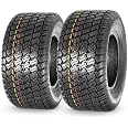 2-Pack 16x7.50-8 Riding Mower Tires - 4-Ply Turf Tires For Lawn Tractors, Go-Karts, & Wagons