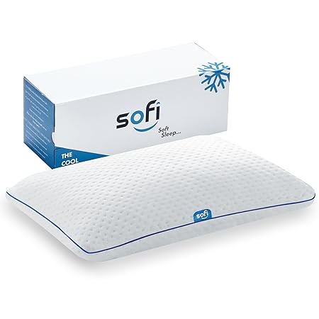 sofi Höhenverstellbares Kopfkissen – Orthopädisches Nackenstützkissen mit Füllung aus Visco Flocken – Thermoregulierender Bez