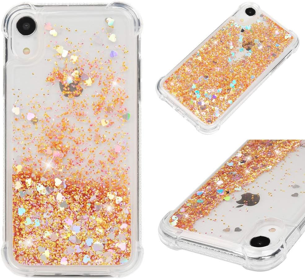 MOTIKO iPhone Xr Case, Cute Clear Sparkly Bling Glitter Silicone Cover