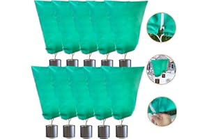 LARNORJE Plant Covers Freeze Protection – 35" × 50" Reusable Plant Protector Bag with Drawstring and Zipper for Plants Trees Shrub, Frost Jacket Warm Blanket for Freeze Frost Protection Season Extension