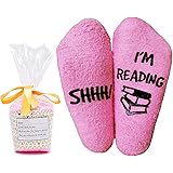 Moyel Women Reading Socks Book Lovers Gifts Fluffy Fuzzy Slipper Warm Cozy Socks