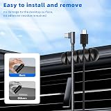 Nestling 20 Pack Cable Holder Clips Self Adhesive Wire Organizer Car Office view 5