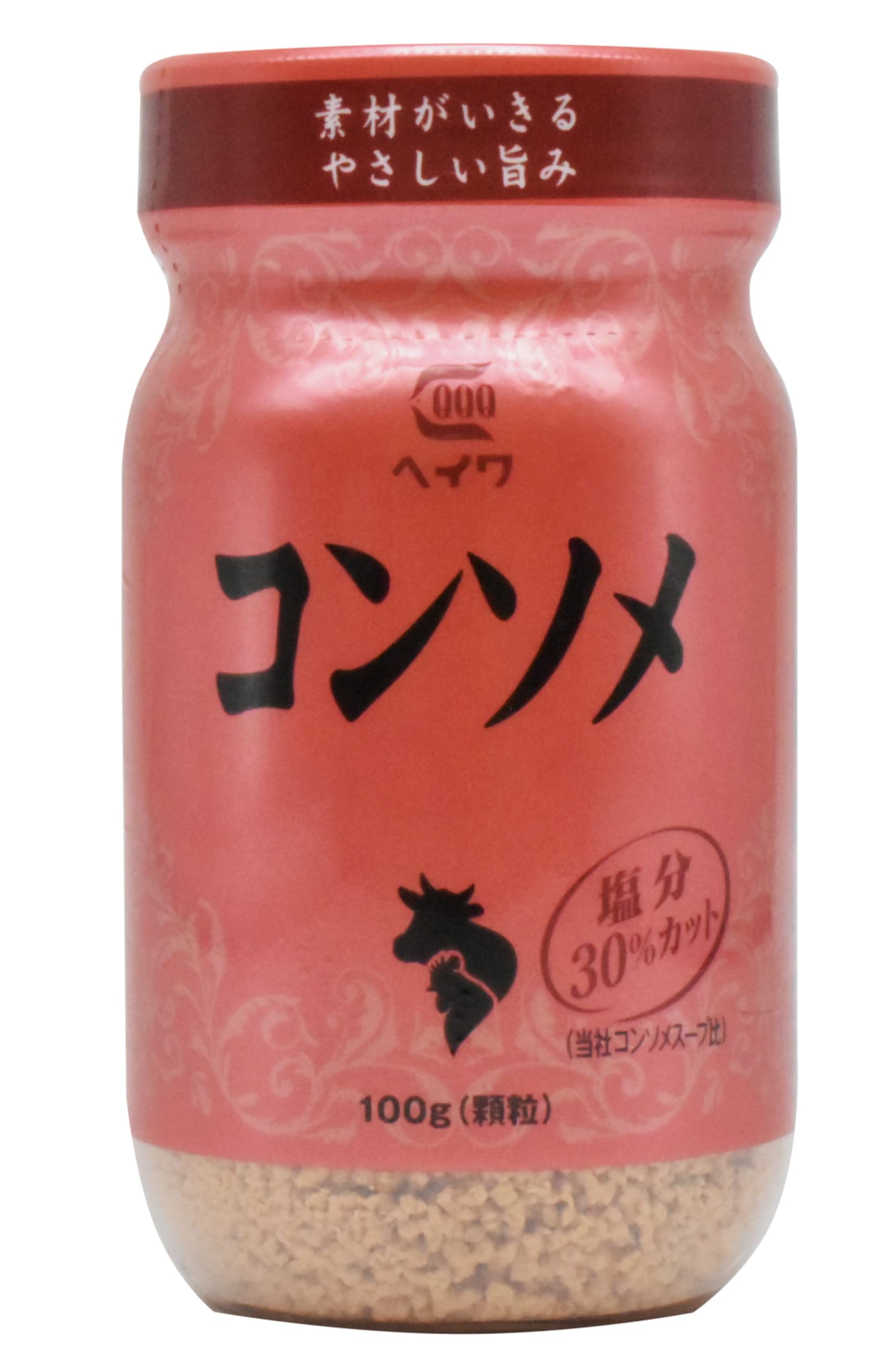 平和食品工業 コンソメ 化学調味料無添加・塩分30% カット 100g ×3個商品画像