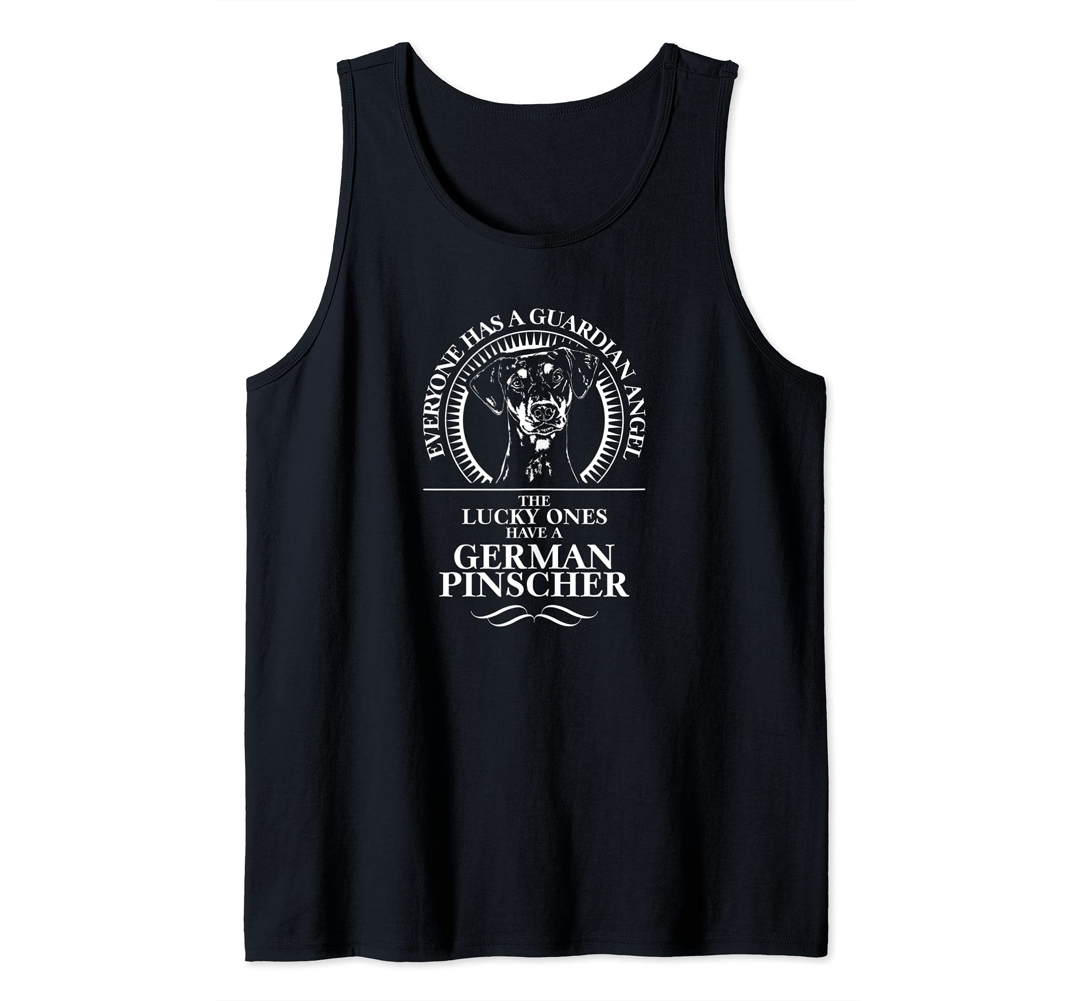 Proud German Pinscher Guardian Angel dog saying Tank Top