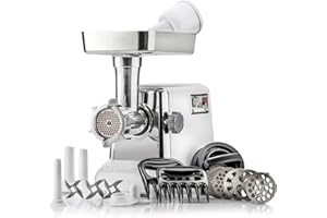 The Powerful STX Turboforce Classic 3000 Series Electric Meat Grinder & Sausage Stuffer: 4 Grinding Plates, 3 - S/S Blades, S