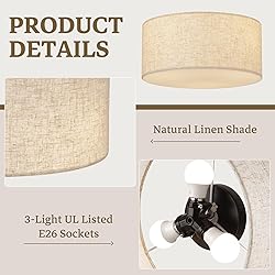 Vexagyle 13inch Semi Flush Mount Ceiling Light