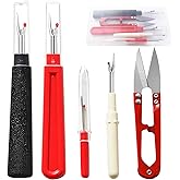 Seam Ripper, 5 PCS Seam Ripper Kit Stitch Ripper Seam Cutter with Thread Snips, Basic Stitch Remover Tool by Janifay