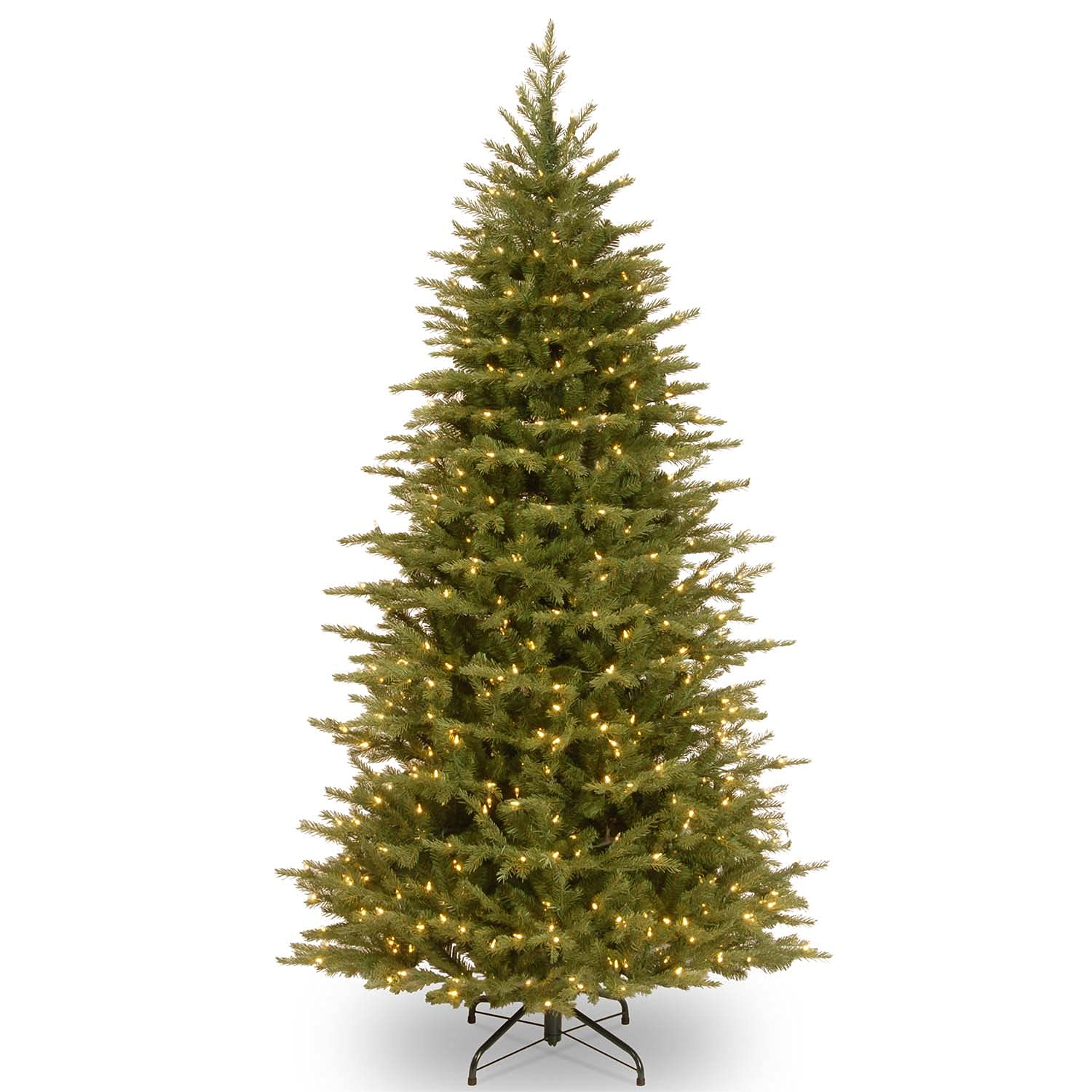 Photo 1 of *************MISSING SECTIONS***********
National Tree Company Pre-Lit 'Feel Real' Artificial Slim Christmas Tree, Green, Nordic Spruce, Dual Color LED Lights, Includes Stand, 7.5 feet