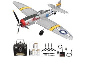 ANTSIR RC Airplane 4 Channel P47 Thunderbolt Fighter Remote Control Plane with Gyro System for Adults Boys Beginners