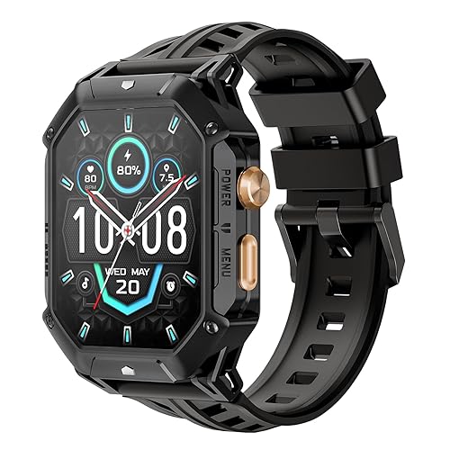 HAYLOU Military Smart Watch for Men,2.13" AMOLED HD Display, Outdoor Sports Fitness Watch with Bluetooth Call(Answer/Make),100+ Sports Mode,5ATM Fitness Tracker
