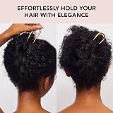 Kitsch French Hair Pins for Women Gold 2pc Updo Chignon Hair Fork view 4