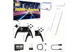Retro Game Console with 20,000+ Classic Games & 23 Emulators | Plug & Play 4K HDMI TV Gaming Stick | Includes Dual Wireless C
