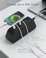 Addtam 6 Way Extension Lead with USB Ports 5A USB-C & USB-A 5M Braided Cable view 2