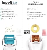 INCELLICE Derma Roller 1.5mm 200 Titanium Needles Beard Hair Growth Face Body view 2