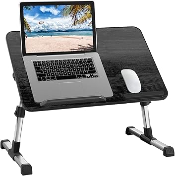 Amazon Com Derimizz Laptop Bed Tray Table Adjustable Laptop Stand With Foldable Legs Portable Lap Desk For Working Writing Drawing Eating Gaming Computer Tray For Bed Sofa Couch Floor Medium Size
