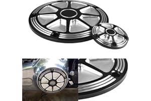 NATGIC Motorcycle Derby Cover CNC Aluminum Derby Cover Engine Timing Timer Cover for Harley 1999-2014 Harley Davidson Twin Ca
