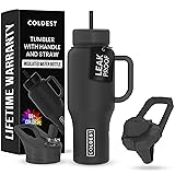 Coldest 40 oz Tumbler with Handle and Straw