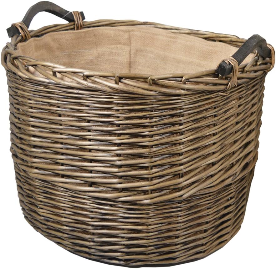 Super Saturday Wovenhill Oval Extra Large Bronze Storage Log Basket W59