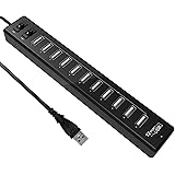 Meter Sunshine Hub,12-Port USB High Speed hub for Mac, PC,USB Flash Drives,Charging port and Other Devices