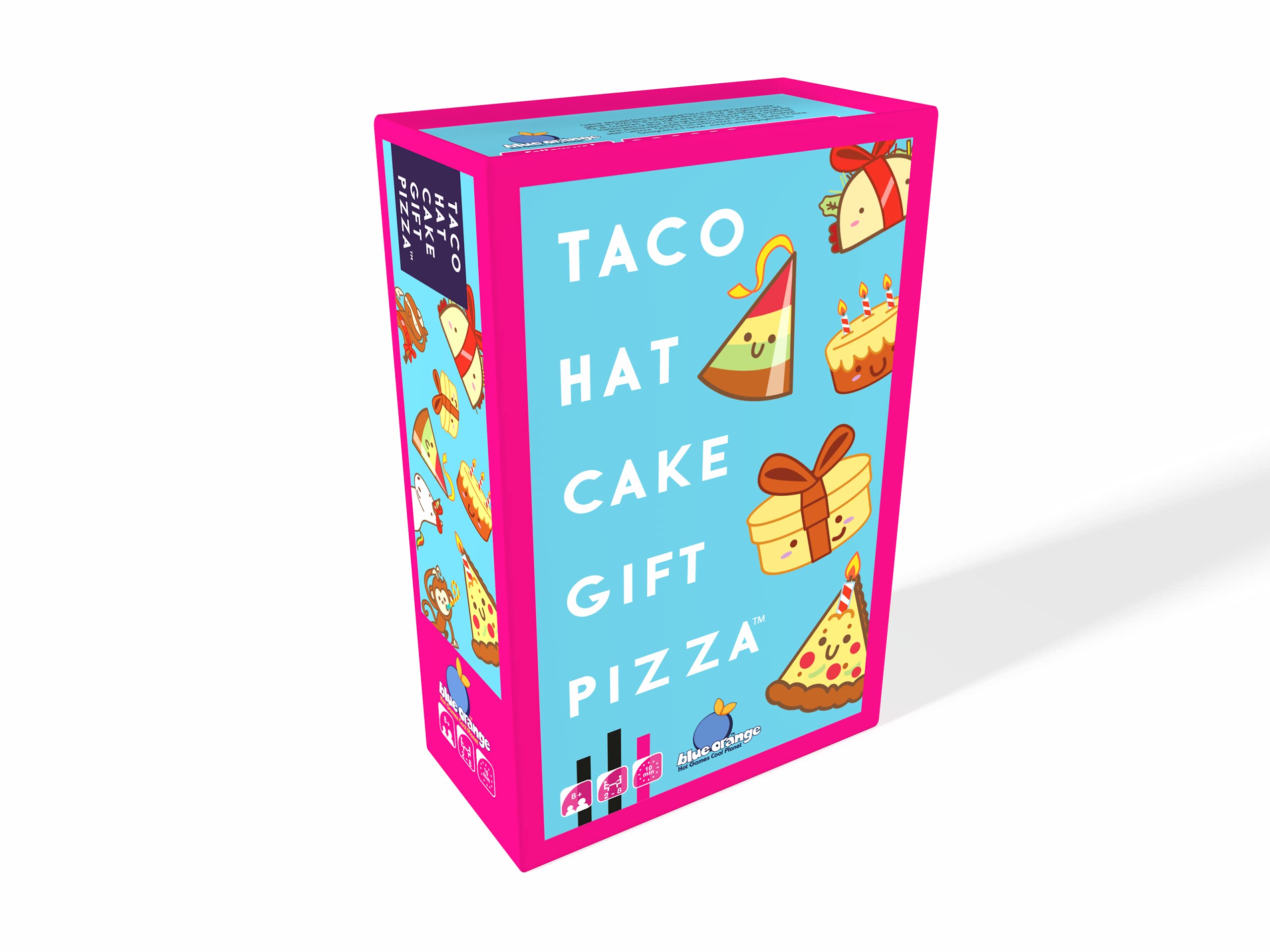 blue orange, Taco Hat Cake Gift Pizza, Card Game, Ages 8+, 2-8 Players, 10-15 Minutes Playing Time