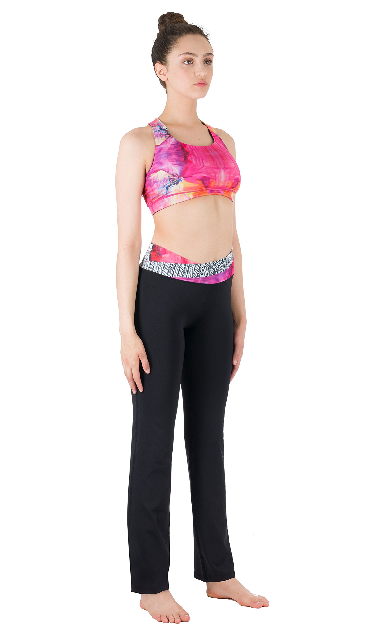 icyzone Yoga Pants for Women Bootcut - Workout Leggings Gym Exercise Athletic Activewear Pants