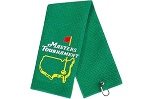 Aikiprety Funny Golf Towel, Funny Golf Towel for Golf Bags with Clip, Golf Gift for Men Husband Boyfriend Dad, Birthday, Cristmas Gifts for Golf Fan - Marsters Tournament (Green)