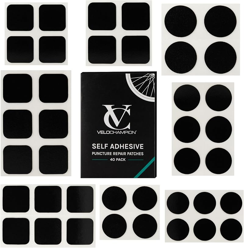 VeloChampion Puncture Repair Kit 6/10/40 Pack Self-Adhesive Patches
