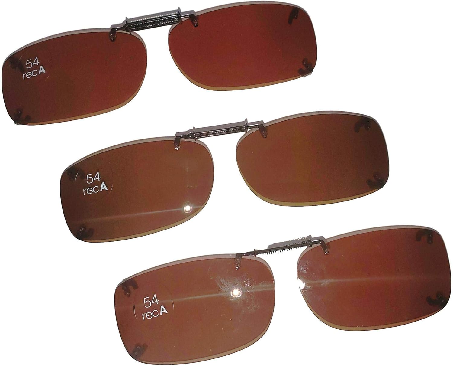 3 SOLAR SHIELD Clipon Polarized Sunglasses Size 54 Rec A