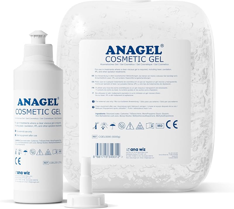 ANAGEL Anagel Cosmetic IPL Laser Gel 5000ml 250ml Dispensing Bottle