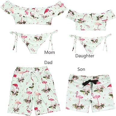 baby boy flamingo swim trunks
