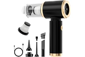 COZYLADY Handheld Car Vacuum Portable Cordless, 20000PA High Power 4 in 1 Vacuum Cleaner & Air Duster & Air Blower with 4000mAh Brushless Motor and Multi-Nozzles for Car (20000 PA-Black)