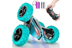 ORRENTE Remote Control Car, RC Cars Toys, 2.4GHz 4WD Fast RC Car Kids Toys Double Sided 360° Rotating Monster Truck Toys for Girls RC Truck Toy Cars for Boys
