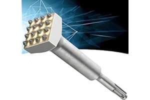 SDS Plus Bushing Tool, 6 X 1 1/4 Inch Square Head Bushing Bit, 40cr Steel Electric Flower Hammer Point Groove Chisel for Slab