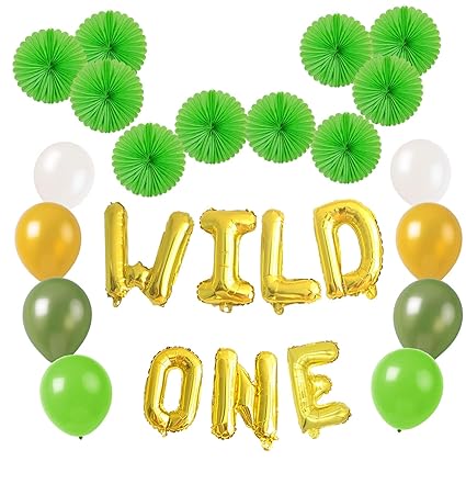 Amazon Com Wild One Balloons Banner Birthday Decorations Party