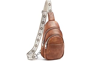 CHOLISS Small Sling Bag for Women Leather Crossbody Fanny Packs Chest Bag for Women