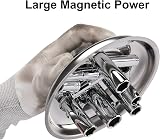 CASOMAN 3-Piece Stainless Steel Magnetic Trays Round Square Parts Organizer view 3