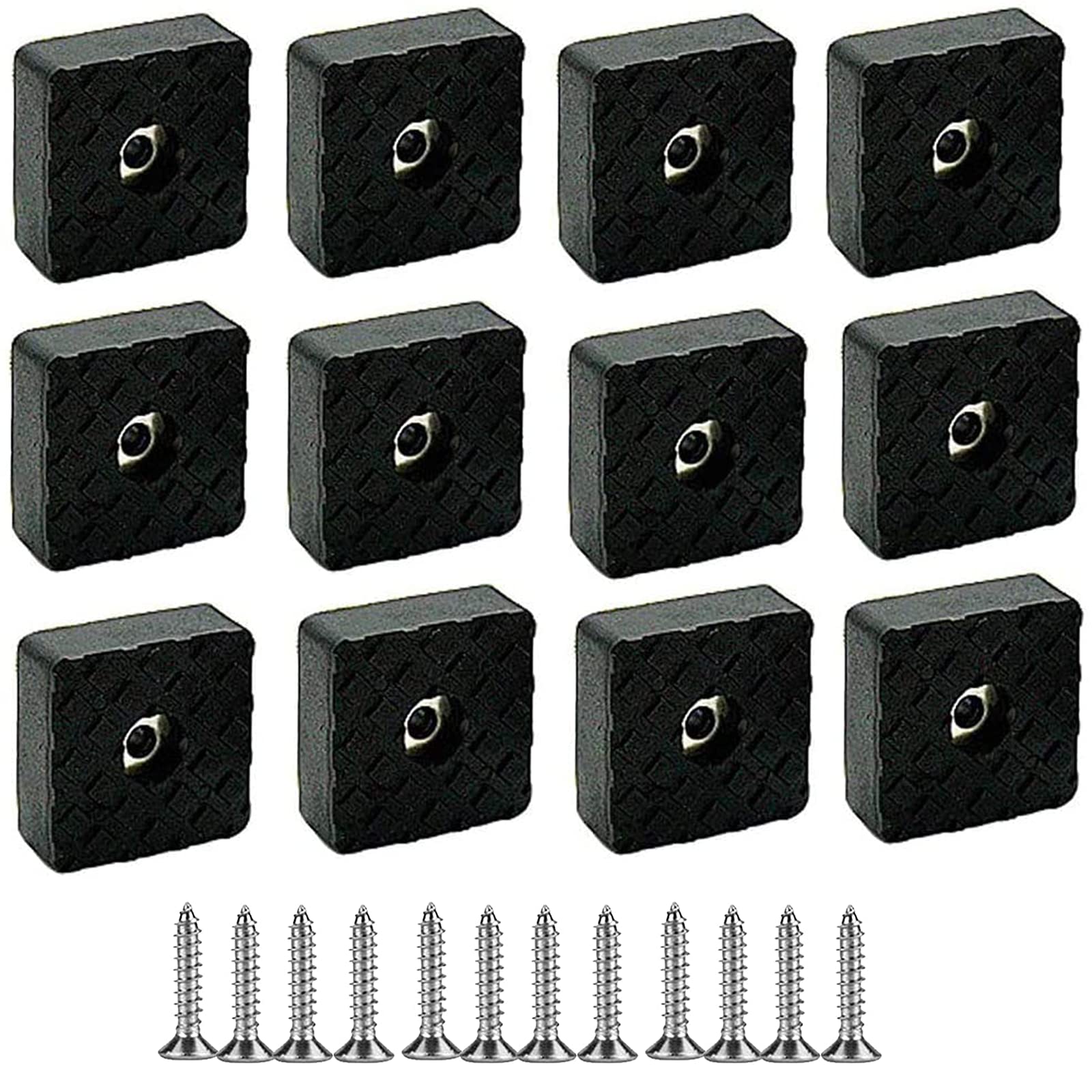 THETAG Furniture Pads Floor Protector,Rubber Furniture Feet Pads,Rubber Feet For Furniture,Chair Leg Floor Protector Pads Wood Floor Protectors 12pcs (Black)