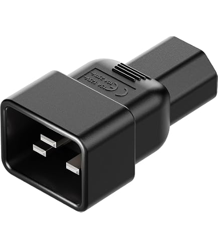 Vellcon C14 To C5 Right Angle AC Adapter - 90 Degree Mickey Mouse Power Cord Converter, Black - View #7