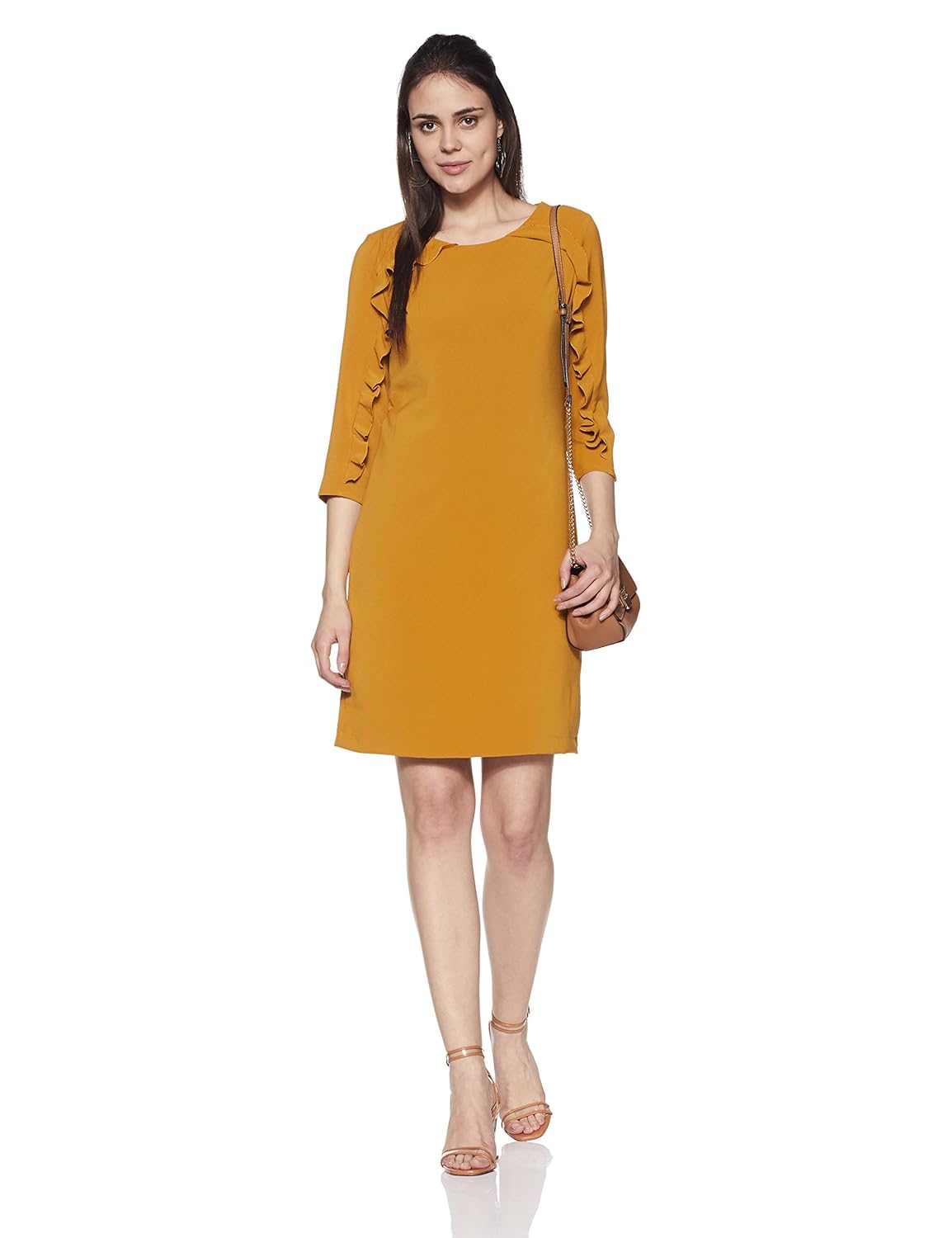 van heusen women's body con synthetic knee long dress