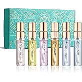 Zgxhga Perfumes for Women Girls Set of 6 - Time Echoes Perfume Gifts Sets for Women Perfect for Gifting, Long-Lasting Fragrance Perfumes for Accasions, (6 Count, 0.17 oz)