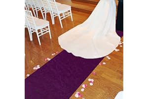 FUHSY Aisle Runners for Weddings Purple Aisle Runner 15FTx2FT Aisle Floor Runner Wedding Decorations Luxurious Velvet Fabric Carpet Runner Indoor and Ourtdoor Aisle Runner Carpet for Graduation Party