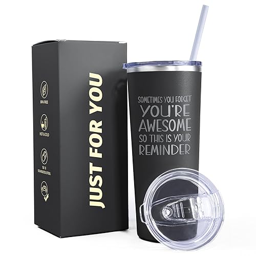 Koyatti Inspirational Gifts for Women, Thank You Gift for Her, Birthday Friendship Gifts for Friends Female, Coworkers, Men - 22Oz Insulated Coffee Tumbler