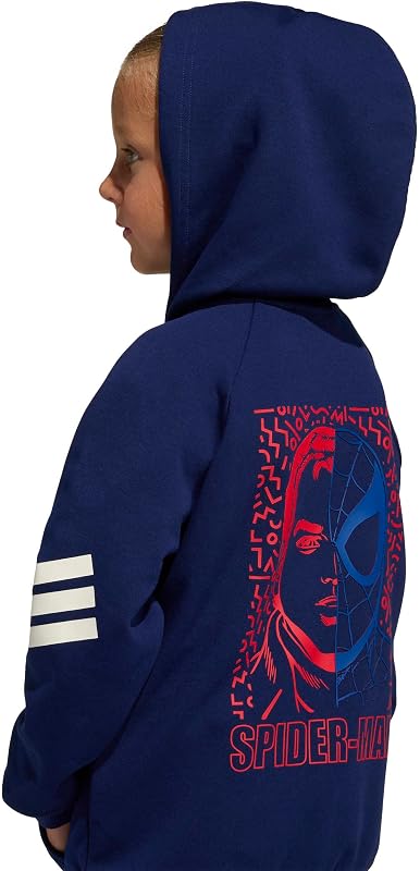 Unisex Kids Marvel Spider-MAN Track TOP, Dark Blue/Off White, 3-4 Years
