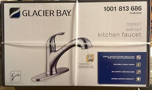 Glacier Bay 67737 0001 Market Pull Out Sprayer Kitchen Faucet